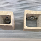 Lumen Travertine Outdoor Wall Lamp