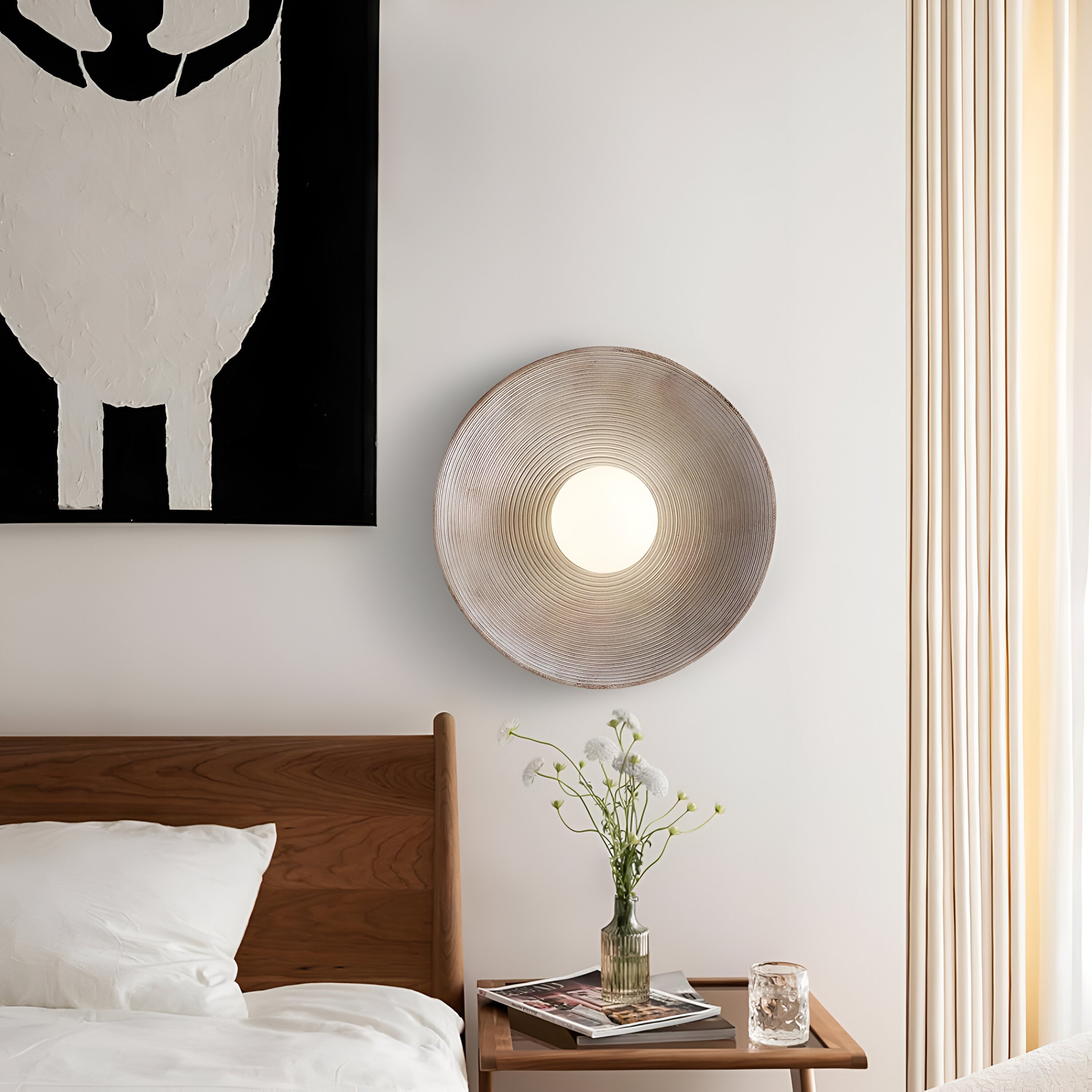 Lumen Ceramic Round LED Wall Lamp