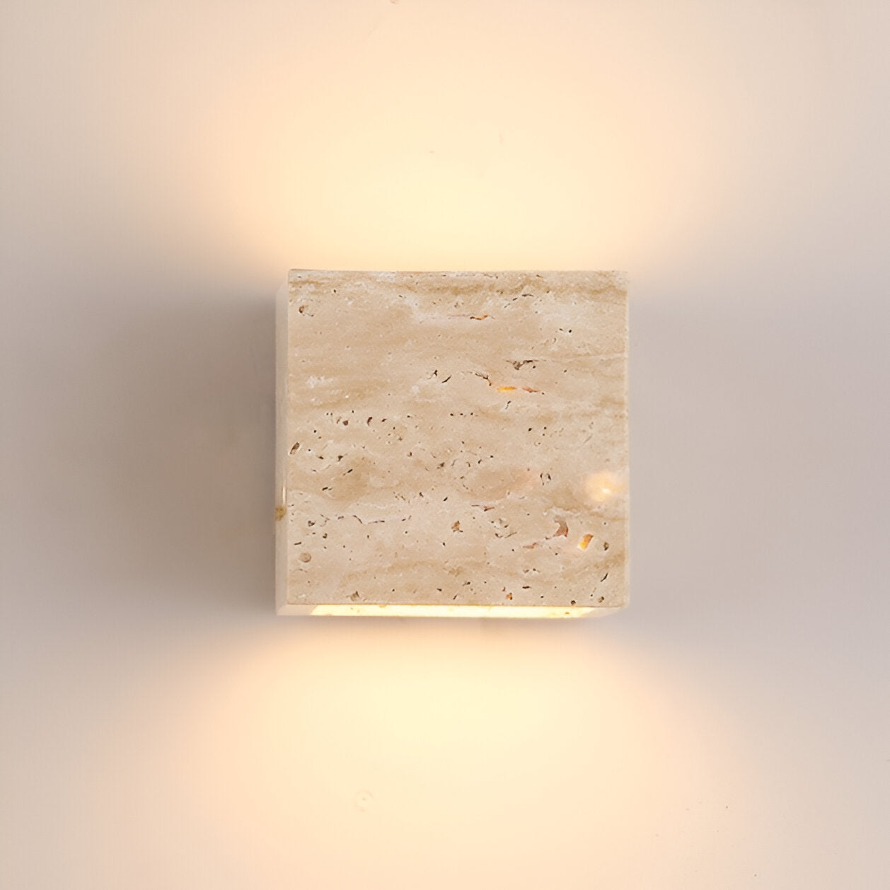 Lumen Travertine Outdoor Wall Lamp