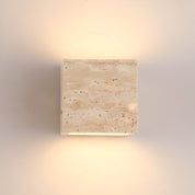 Lumen Travertine Outdoor Wall Lamp