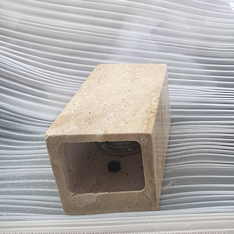 Lumen Travertine Outdoor Wall Lamp
