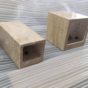 Lumen Travertine Outdoor Wall Lamp