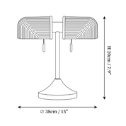 Lumen Olivane Vintage Glass Table Lamp