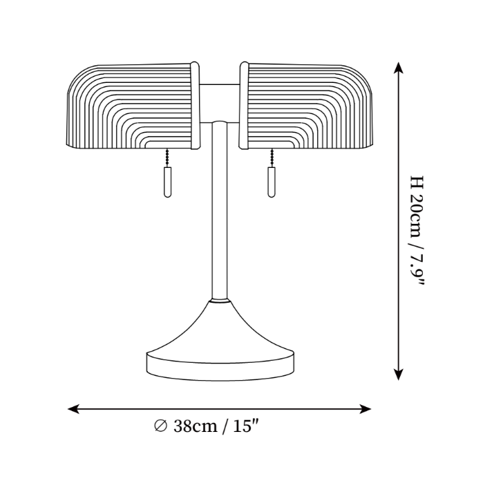 Lumen Olivane Vintage Glass Table Lamp