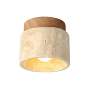 Lumen Travertine Ceiling Fixture