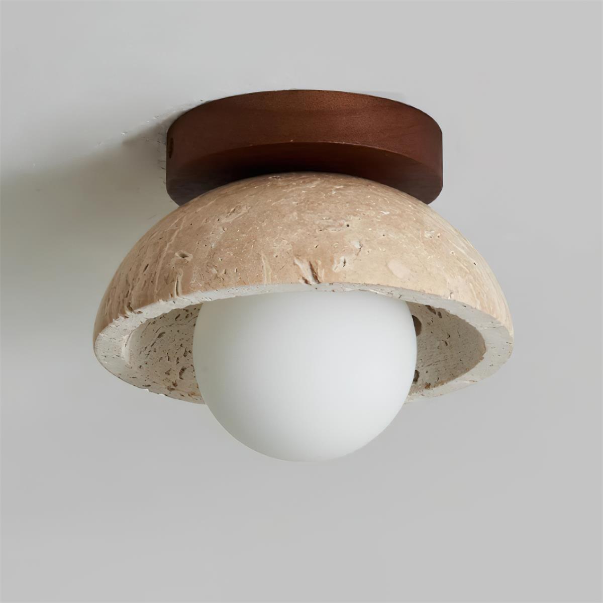 Lumen Piedra Stone Ceiling Light