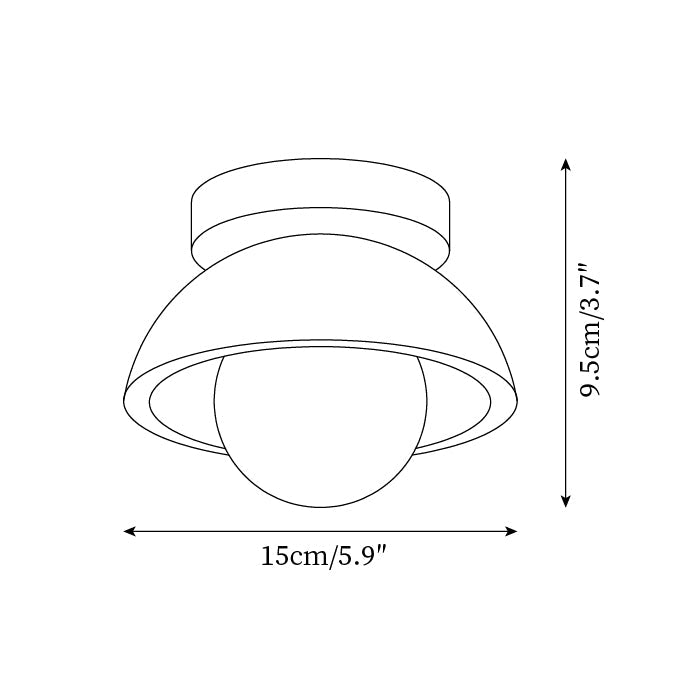 Lumen Piedra Stone Ceiling Light