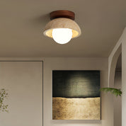 Lumen Piedra Stone Ceiling Light