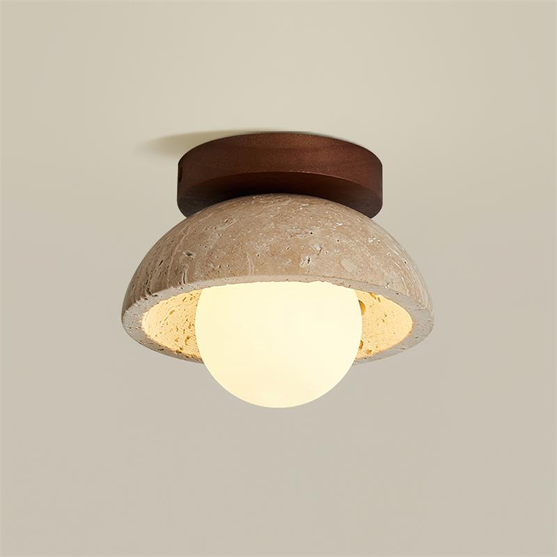 Lumen Piedra Stone Ceiling Light