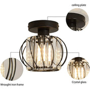 Lumen Black Luxury Glass Ceiling Light
