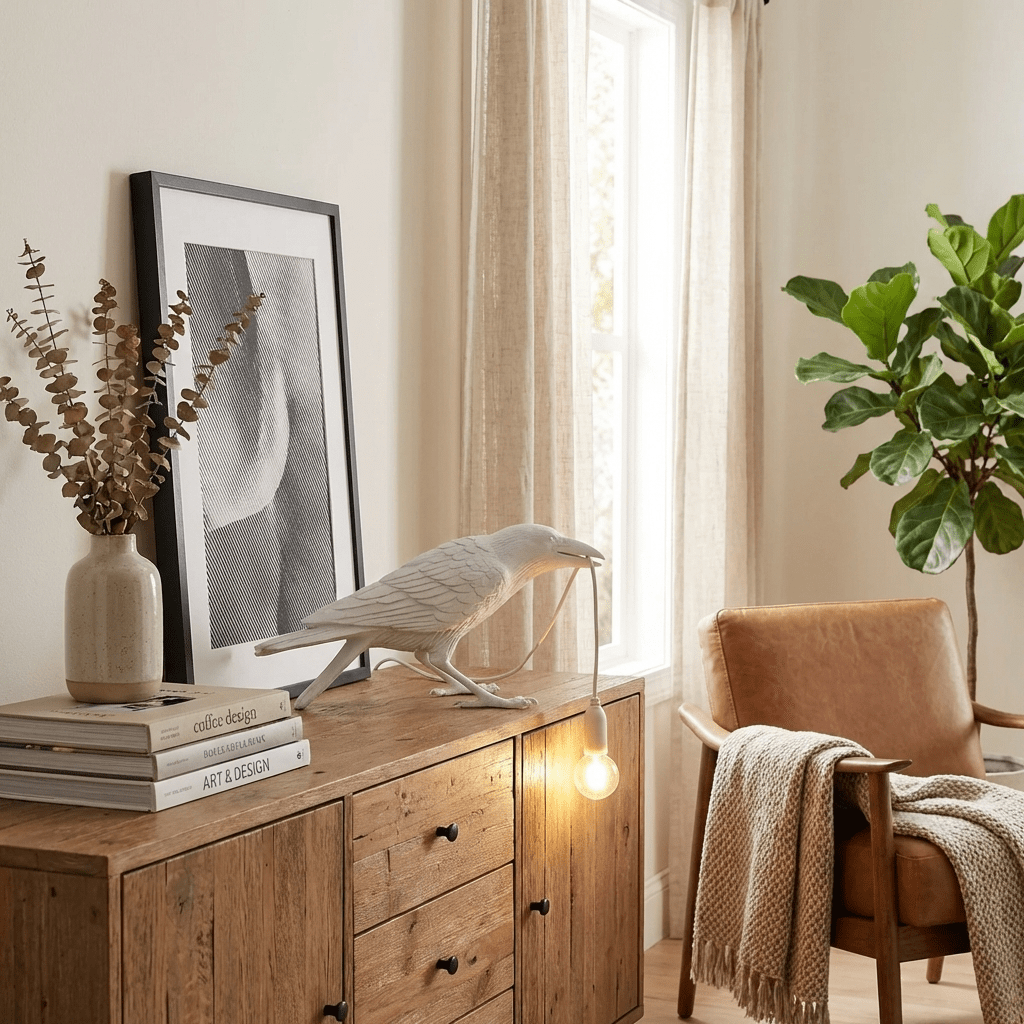 Lumen Raven Resin Table Lamp
