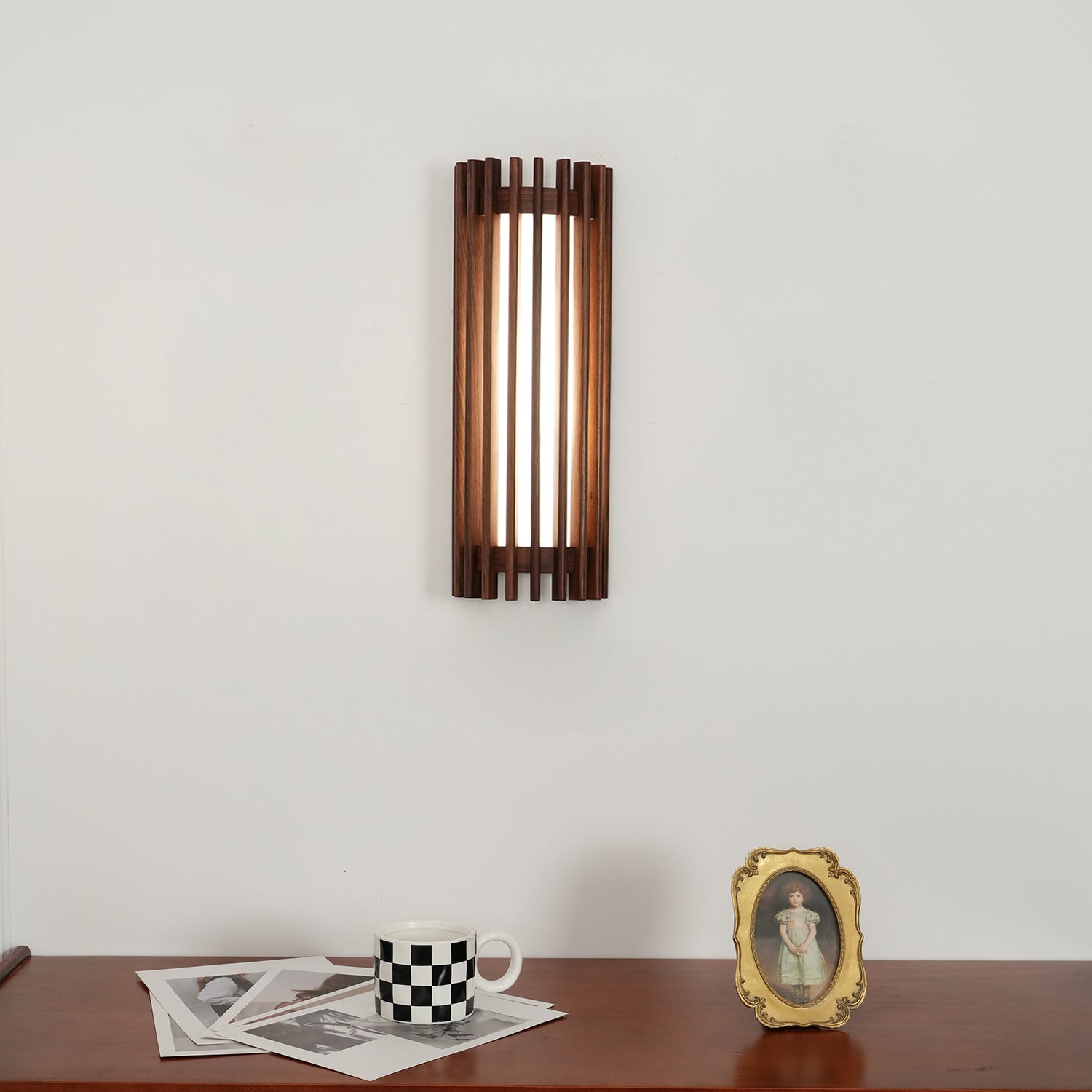 Lumen Regina Walnut Wall Lamp