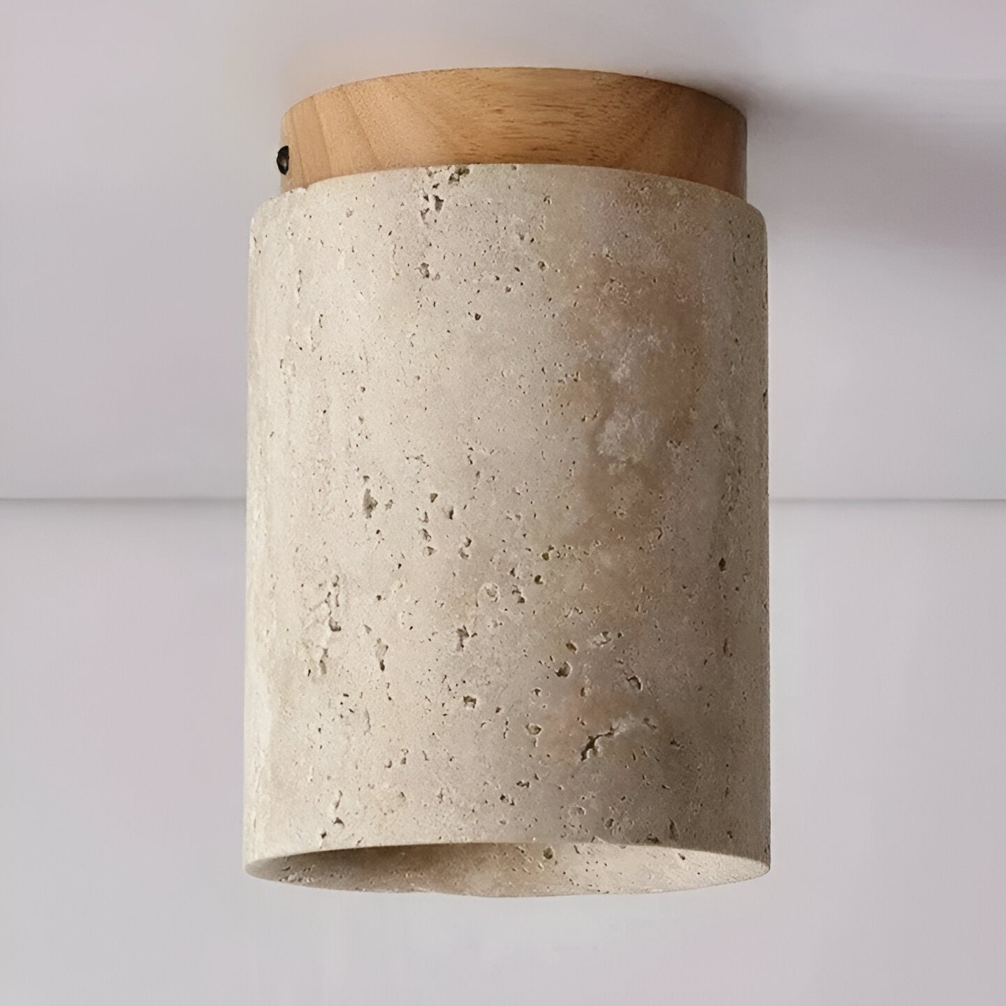 Lumen Travertine Flush Mount