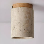 Lumen Travertine Flush Mount