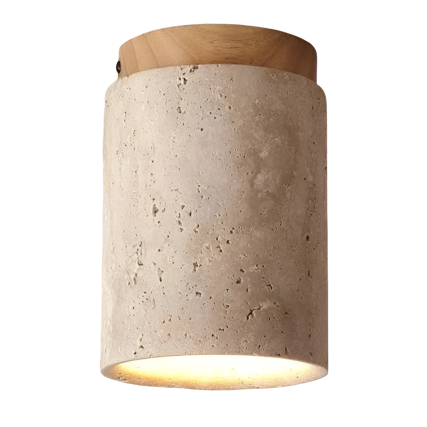 Lumen Travertine Flush Mount