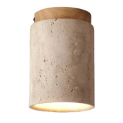 Lumen Travertine Flush Mount