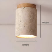 Lumen Travertine Flush Mount