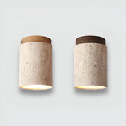Lumen Travertine Flush Mount