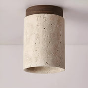 Lumen Travertine Flush Mount