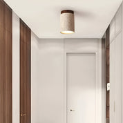 Lumen Travertine Flush Mount