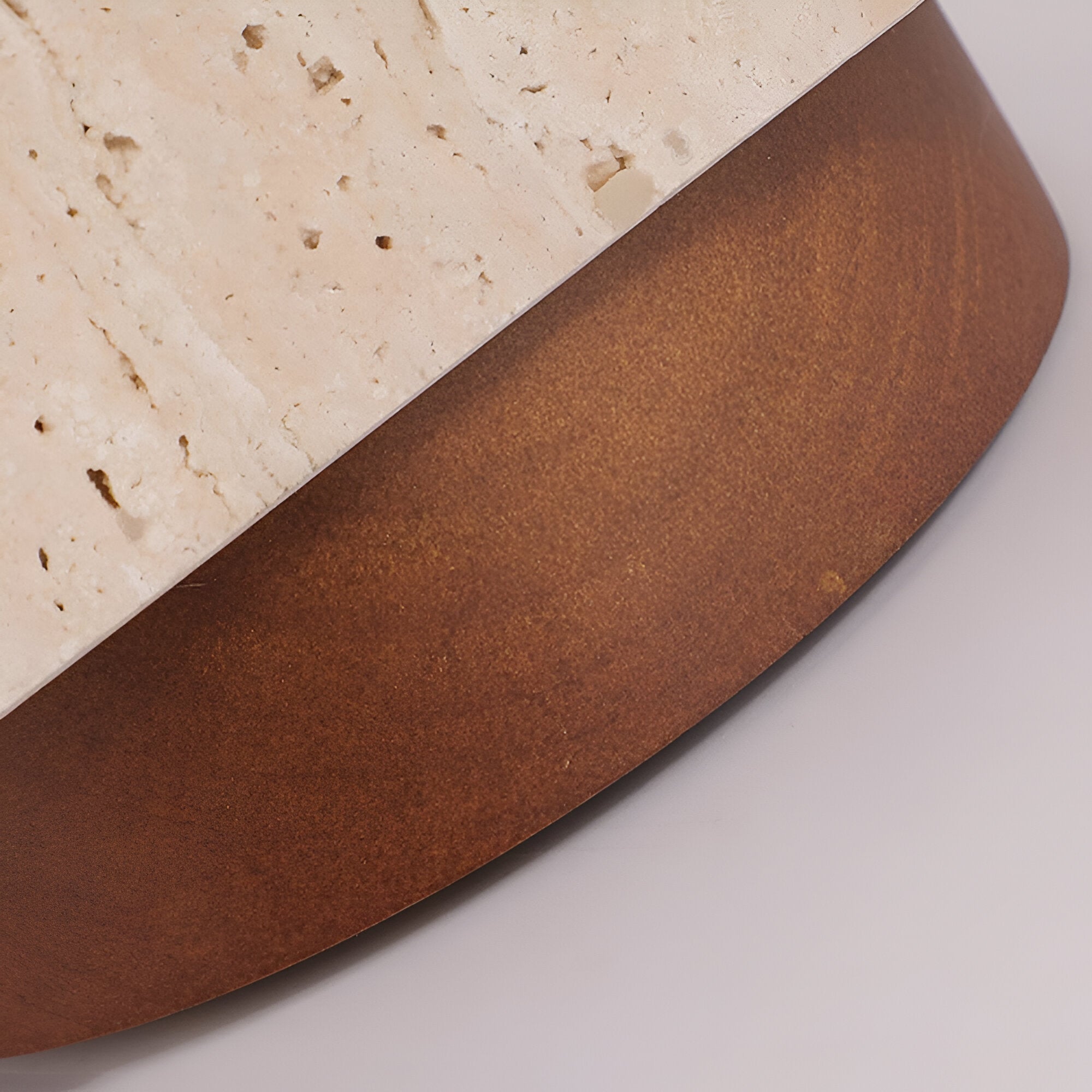 Lumen Travertine Flush Mount