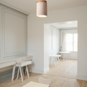 Lumen Travertine Flush Mount