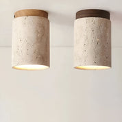 Lumen Travertine Flush Mount