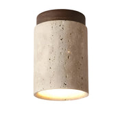 Lumen Travertine Flush Mount