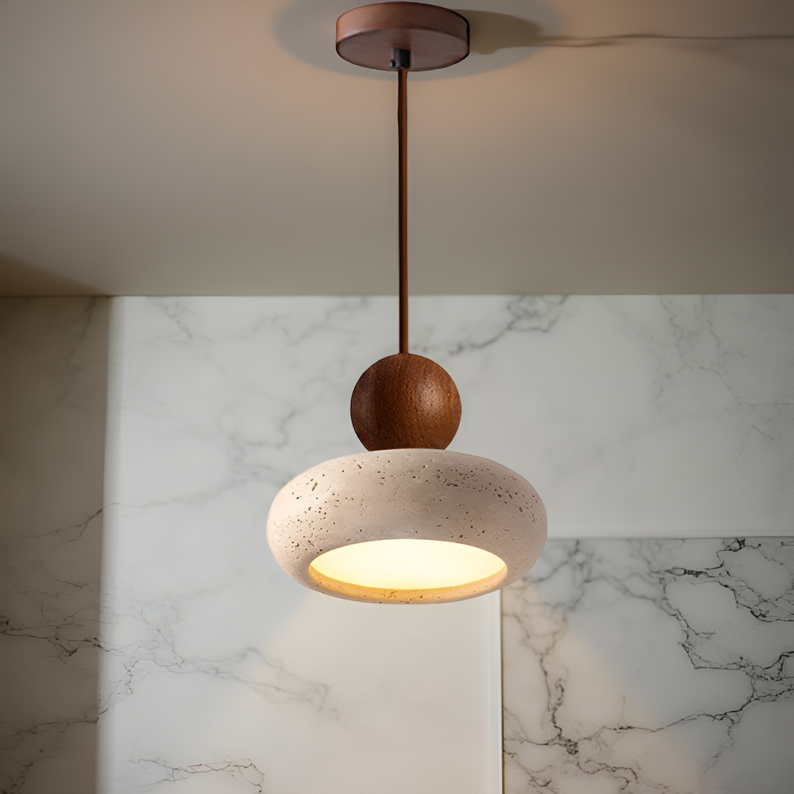 Lumen Natural Stone Wabi Pendant