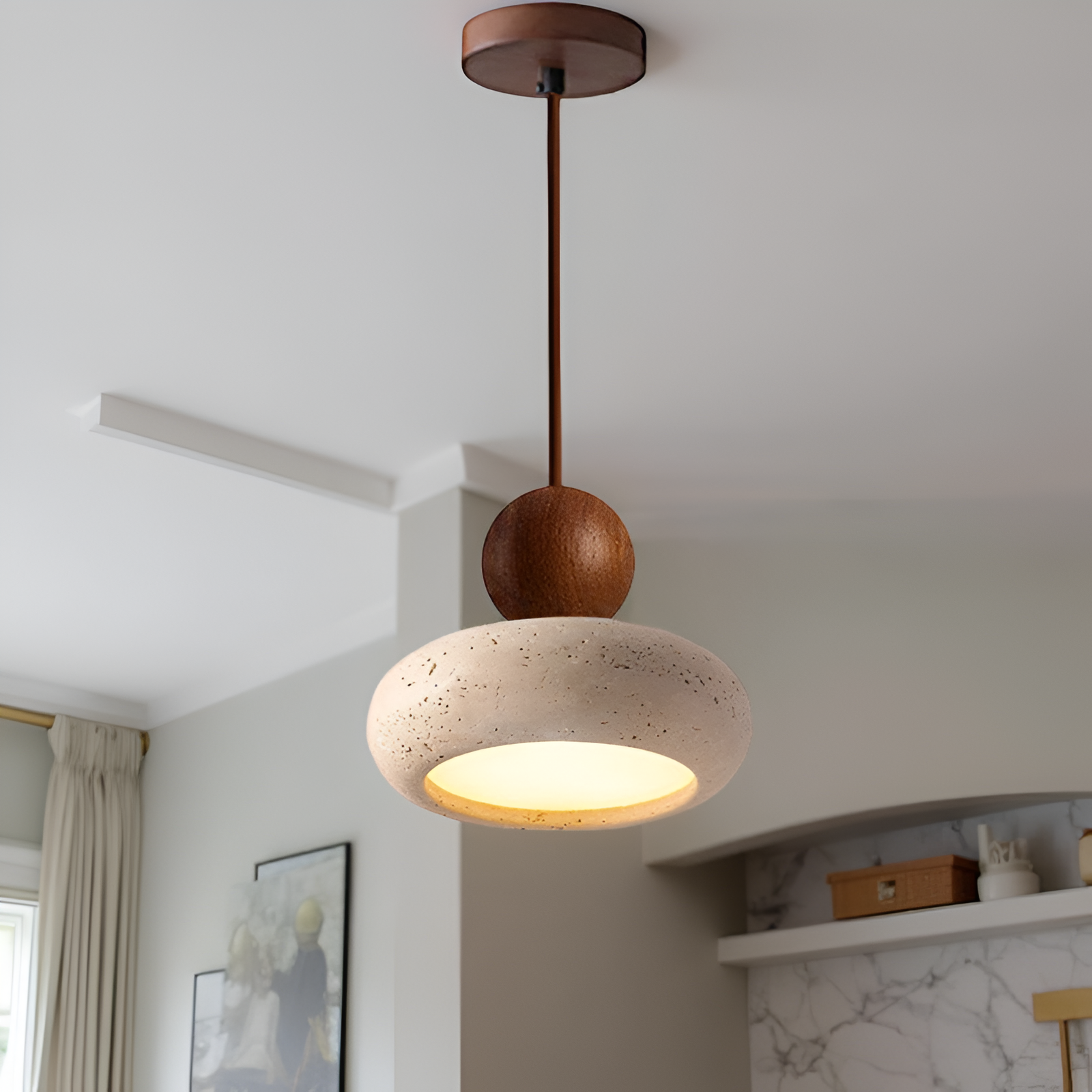 Lumen Natural Stone Wabi Pendant