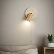 Lumen Travertine Rotatable Wall Light