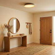 Lumen Round Travertine Ceiling Light