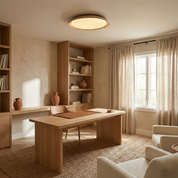 Lumen Round Travertine Ceiling Light