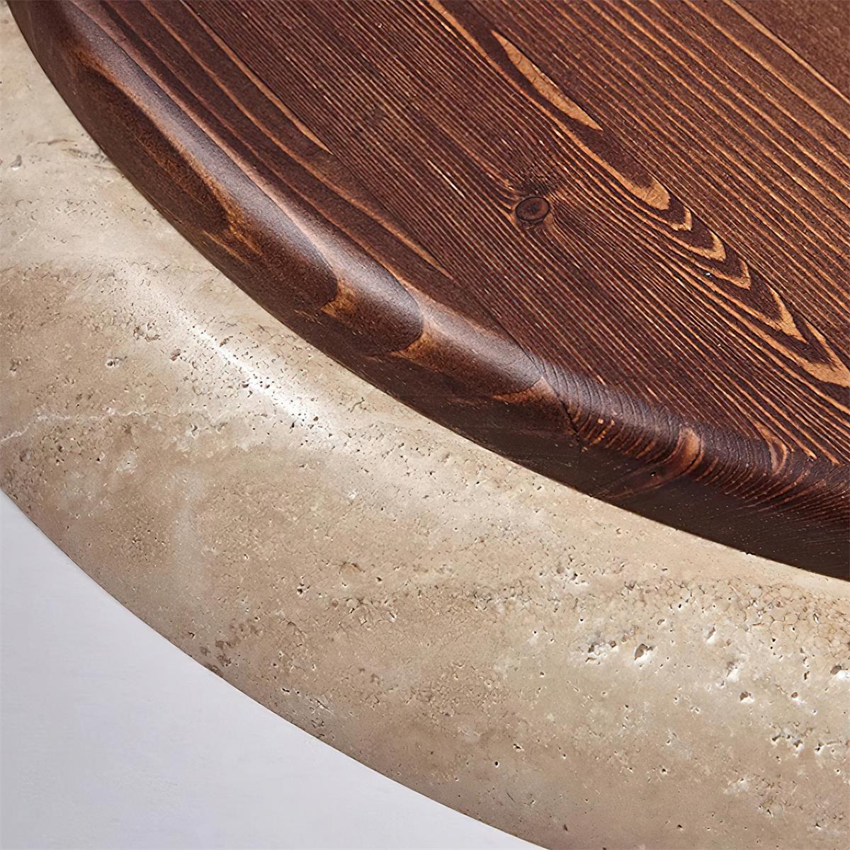 Lumen Round Travertine Ceiling Light