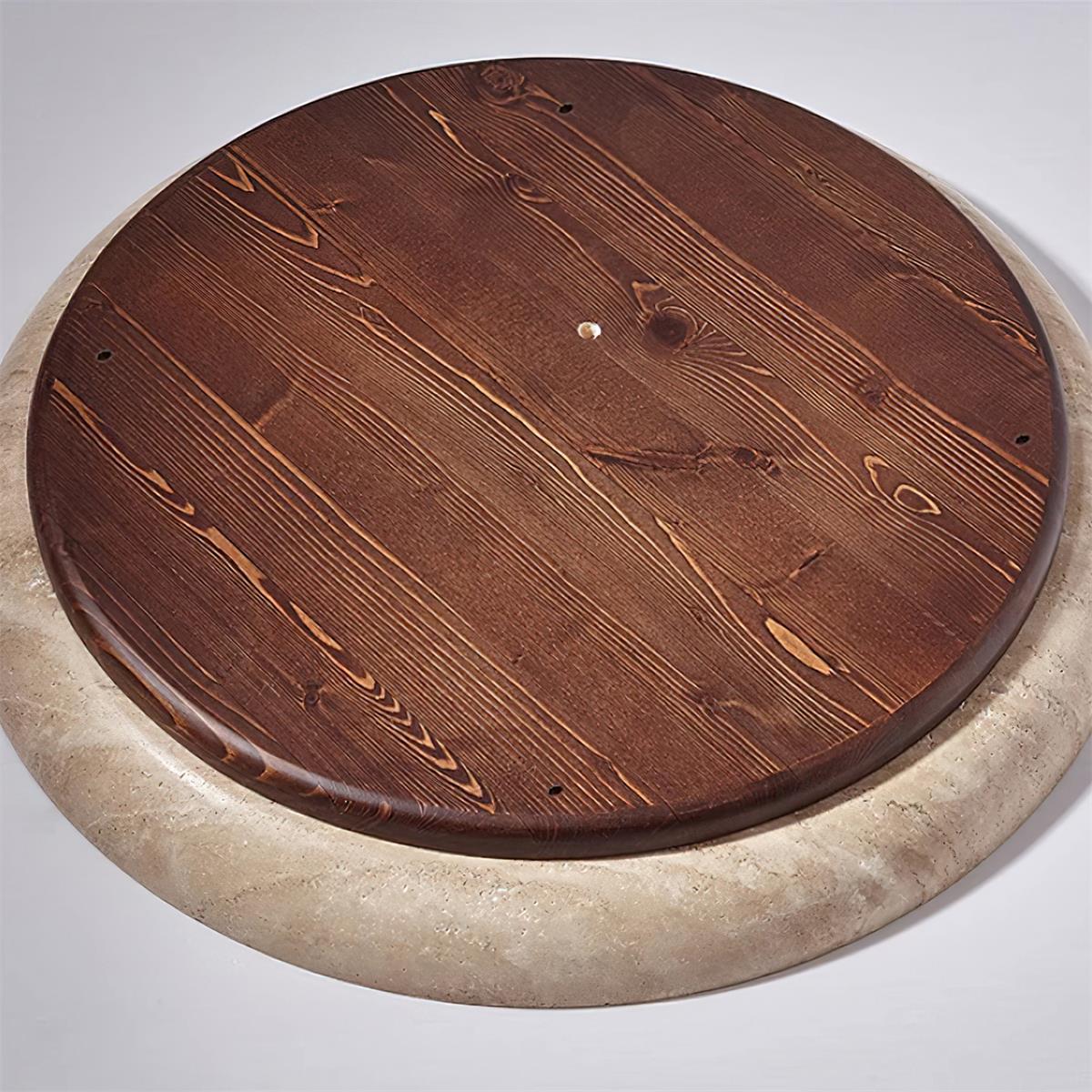 Lumen Round Travertine Ceiling Light