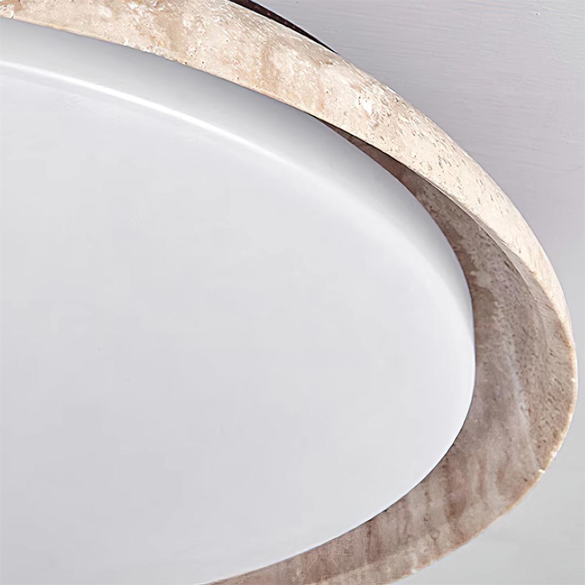 Lumen Round Travertine Ceiling Light