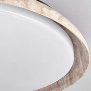 Lumen Round Travertine Ceiling Light
