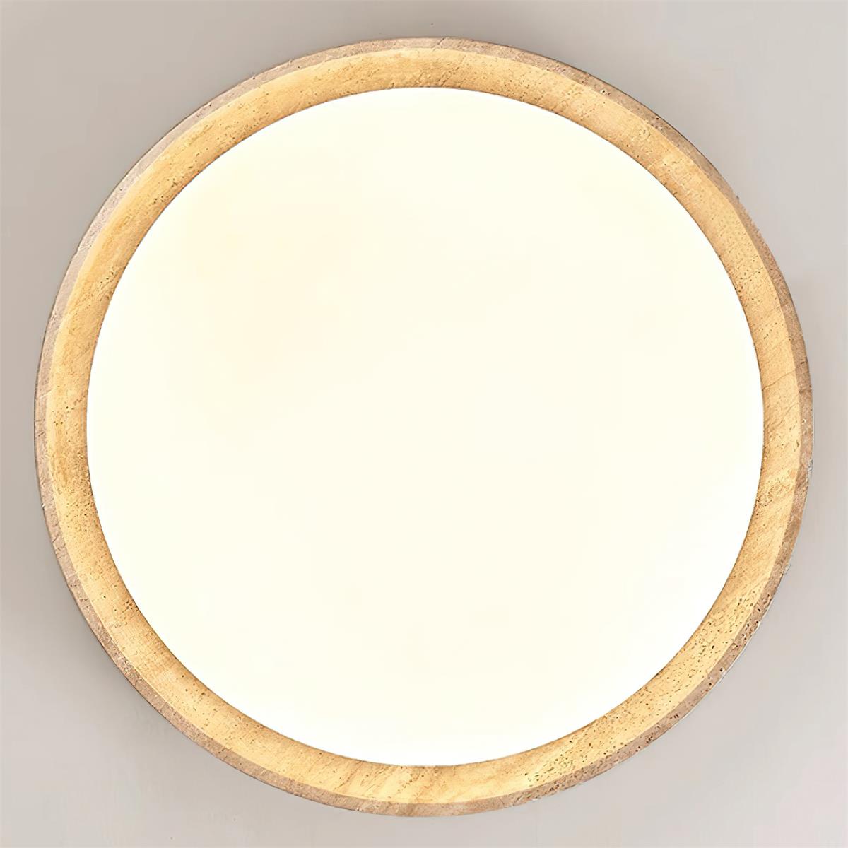 Lumen Round Travertine Ceiling Light