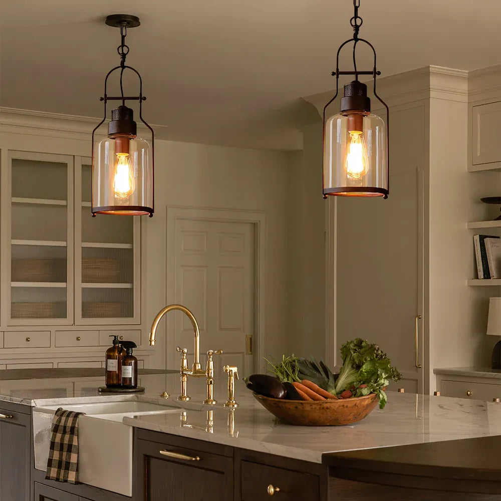Lumen Industrial Glass Pendant
