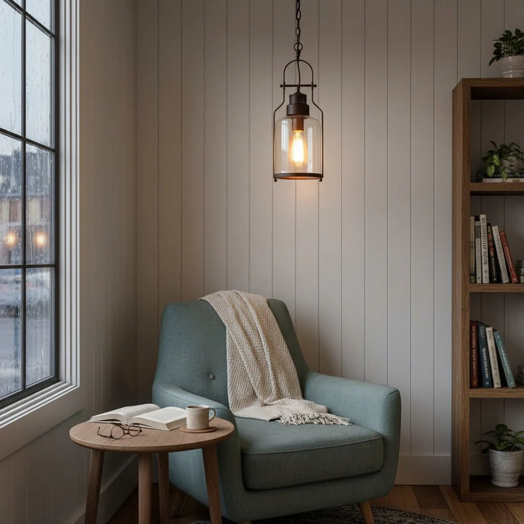 Lumen Industrial Glass Pendant