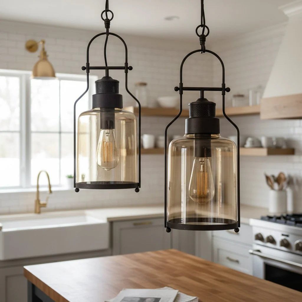 Lumen Industrial Glass Pendant