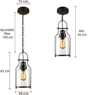 Lumen Industrial Glass Pendant