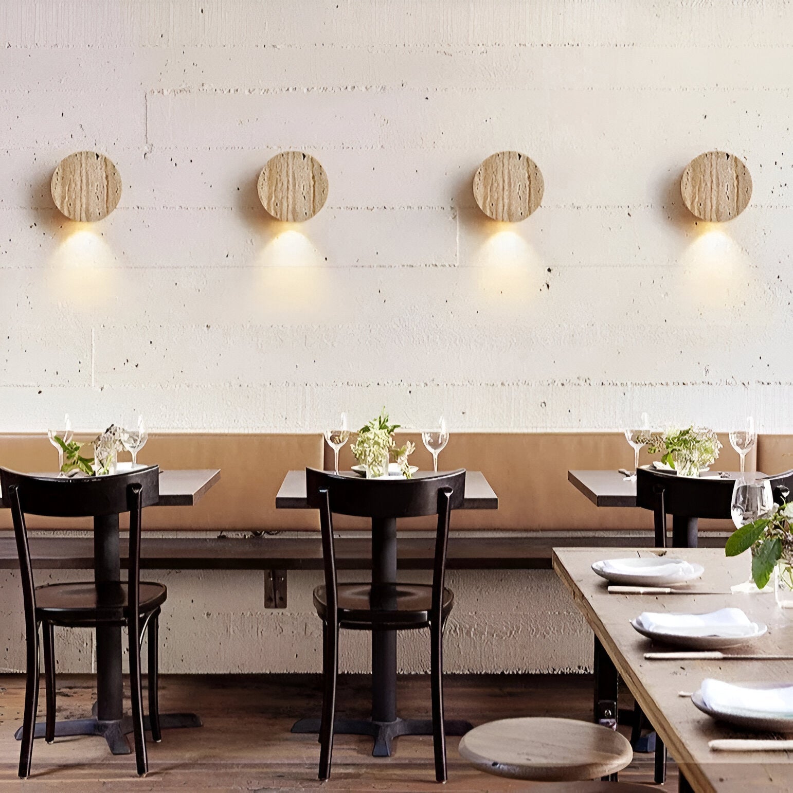 Lumen Travertine Stone Wall Sconce