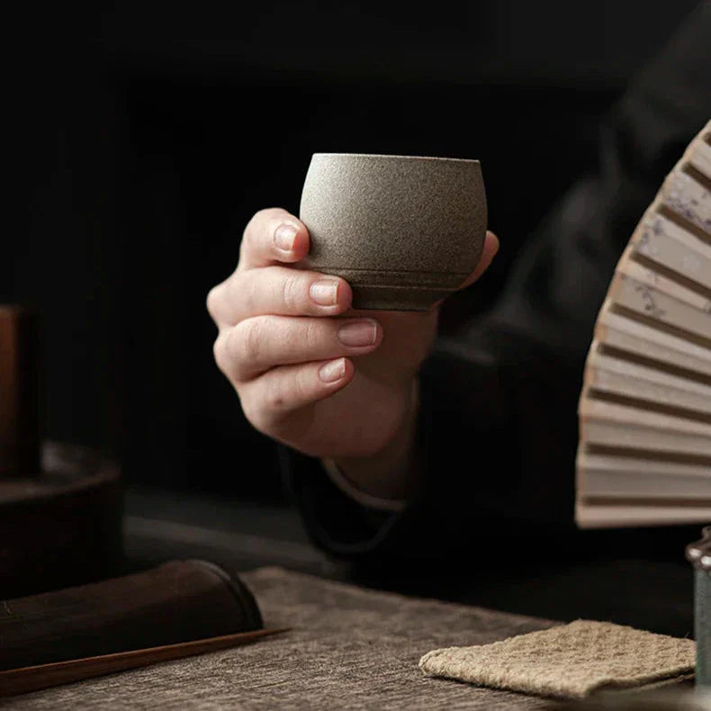 Eren Rustic Brew Ceramic Espresso Cup Set