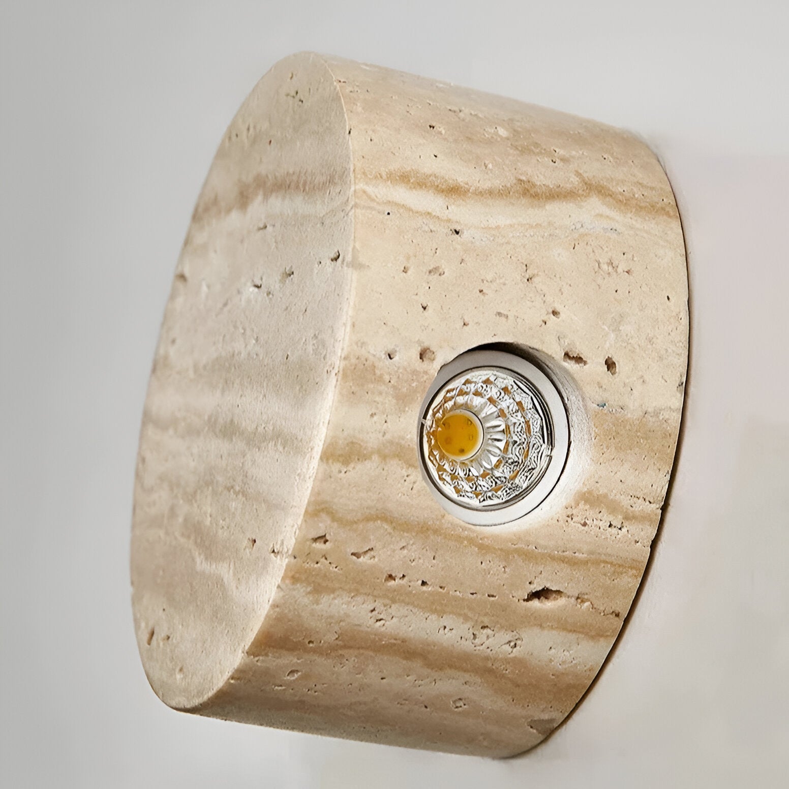 Lumen Travertine Stone Wall Sconce