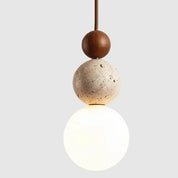Lumen Cream Stone Bedside Pendant