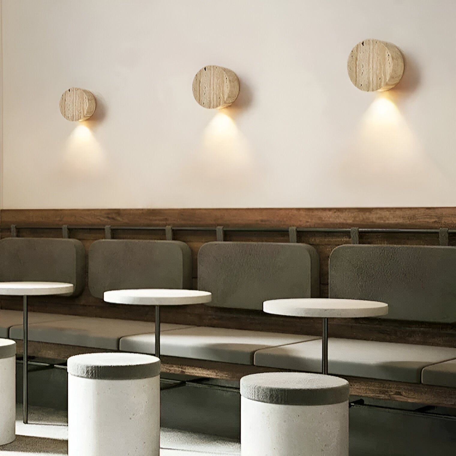 Lumen Travertine Stone Wall Sconce
