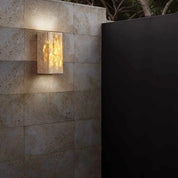 Lumen Travertine Outdoor Wall Lamp
