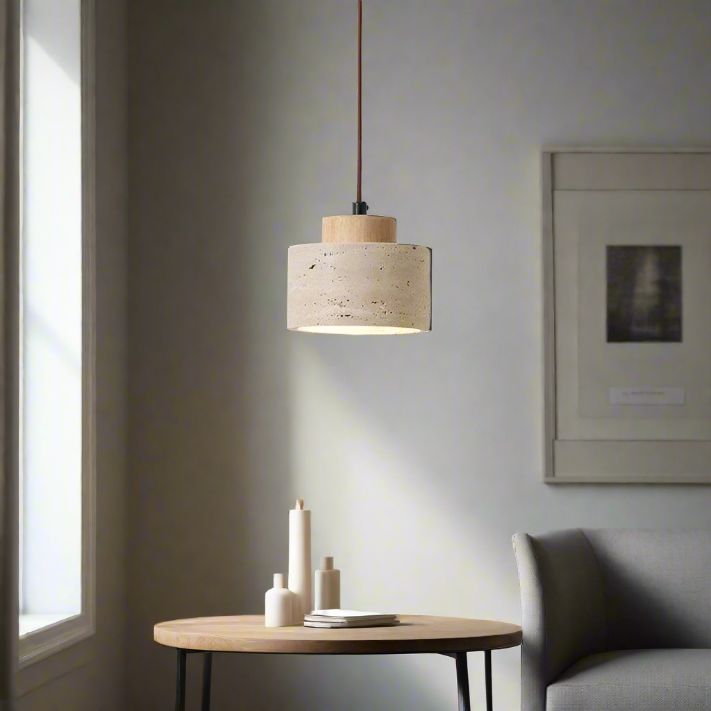 Lumen Travertine Sora Pendant Lamp