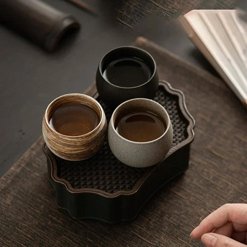 Eren Rustic Brew Ceramic Espresso Cup Set